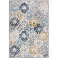 thumbnail image 1 of HomeRoots 524884 8 ft. Round Geometric Washable Non Skid Area Rug, Rust, 1 of 9