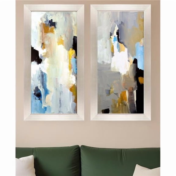 HomeRoots 525524 Wonder Silver Framed Print Wall Art, Set of 2