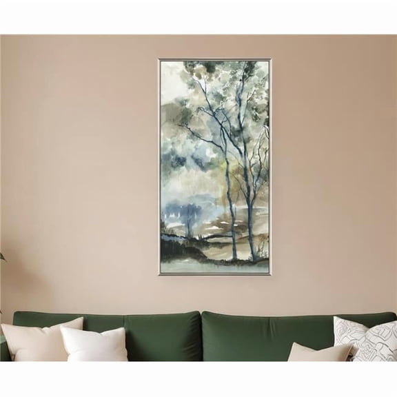 HomeRoots 525951 Forest Grove II Silver Floater Frame Print Wall Art
