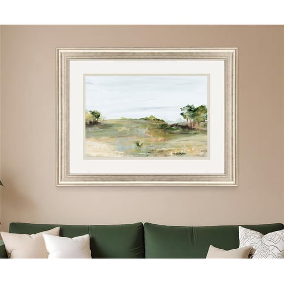HomeRoots 525984 Relaxing View Serene Landscape Silver Framed Print Wall Art