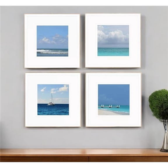 HomeRoots 526012 Ocean Adventures I White Framed Print Wall Art, Set of 4