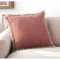 thumbnail image 1 of HomeRoots 528057 22 in. Rust Cotton Throw Pillow with Fringe, 1 of 1
