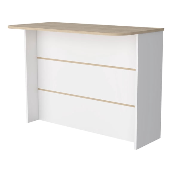 HomeRoots 530196 White Kitchen Island with Storage