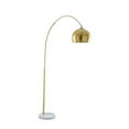 thumbnail image 1 of HomeRoots 530711 76 in. Brass Arched Floor Lamp with Brass Dome Shade, 1 of 3