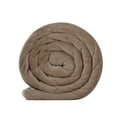thumbnail image 1 of HomeRoots 531207 Knitted Polyester Solid Color Plush Throw Blanket, Taupe, 1 of 9