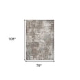 thumbnail image 1 of HomeRoots 531710 6 x 9 ft. Brown Abstract Power Loom Rectangle Area Rug, 1 of 5
