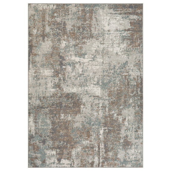 HomeRoots 531713 9 x 12 ft. Brown Abstract Power Loom Rectangle Area Rug