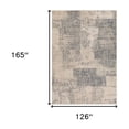 thumbnail image 1 of HomeRoots 531714 10 x 14 ft. Abstract Power Loom Rectangle Area Rug, Light Blue, 1 of 5