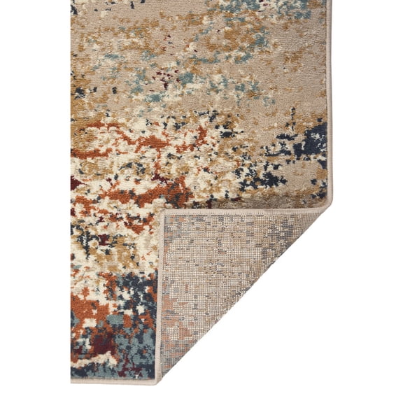 HomeRoots 531801 9 x 12 ft. Abstract Power Loom Rectangle Area Rug, Orange