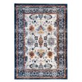 thumbnail image 1 of HomeRoots 531927 6 ft. Floral Power Loom Round Rug, Blue, 1 of 5