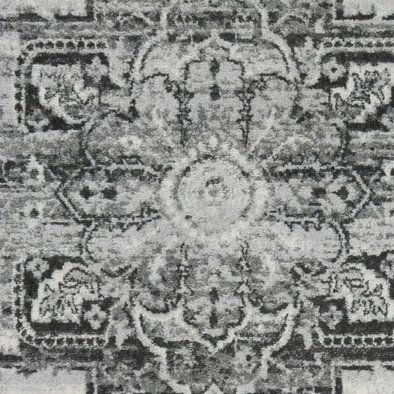 HomeRoots 531937 9 x 12 ft. Ivory Medallion Power Loom Rectangle Area Rug