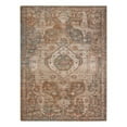 thumbnail image 1 of HomeRoots 532057 4 x 6 ft. Taupe Medallion Power Loom Rectangle Area Rug with Fringe, 1 of 5