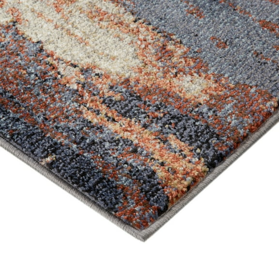 HomeRoots 532195 2 x 3 ft. Rust Abstract Power Loomed Rectangle Area Rug