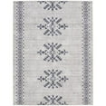 thumbnail image 1 of HomeRoots 533049 9 x 12 ft. Gray & Ivory Geometric Power Loomed Washable Rectangle Area Rug, 1 of 5