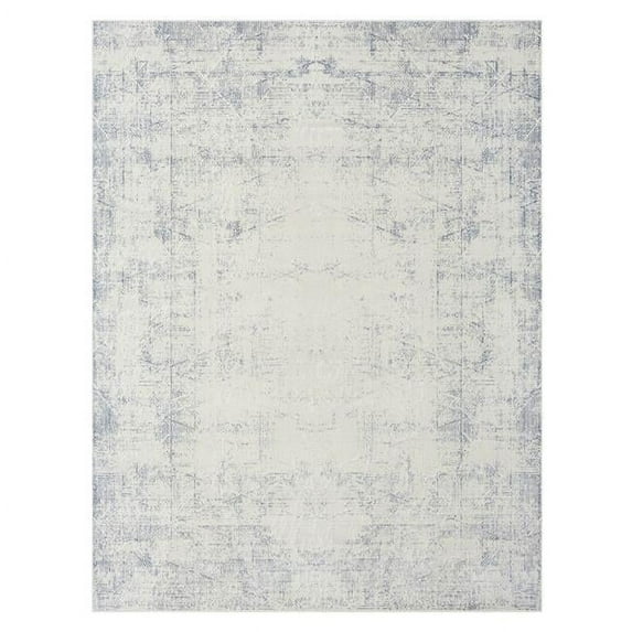 HomeRoots 534017 5 x 7 ft. Gray Abstract Washable Non Skid Rectangle Area Rug