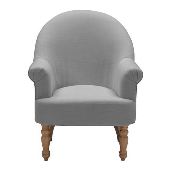 HomeRoots 534142 33 in. Linen Arm Chair, Gray & Brown