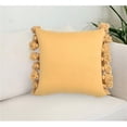 thumbnail image 1 of HomeRoots 534762 17 in. Mustard Cotton Throw Pillow Cover with Tassels, 1 of 1