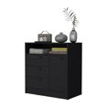 thumbnail image 1 of HomeRoots 534923 Black 3-Drawer Dresser, 1 of 7
