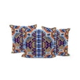 thumbnail image 1 of HomeRoots 536066 16 x 16 in. Blue & Orange Blown Seam Floral Indoor & Outdoor Throw Pillow - Set of 3, 1 of 1