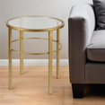thumbnail image 1 of HomeRoots 543816 22 in. Brass & Clear Glass & Steel Round End Table, 1 of 1