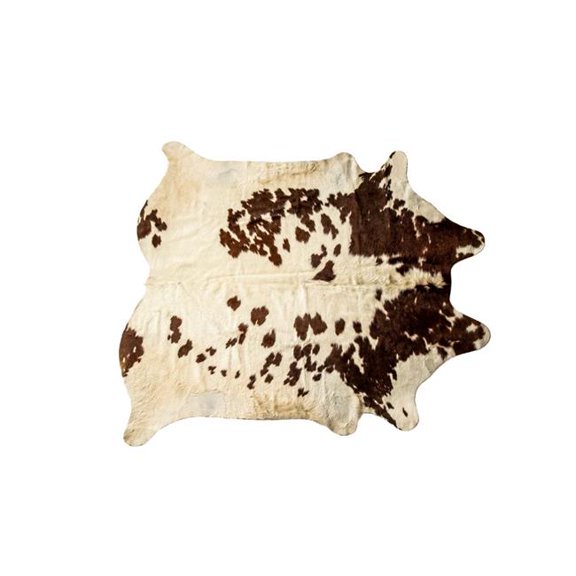 HomeRoots 544341 5 x 7 ft. Cowhide Hand Knotted Novelty Area Rug, Brown & White
