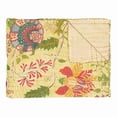 thumbnail image 1 of HomeRoots 544516 50 x 70 in. Yellow & Pink Floral Cotton Quilted Kantha Throw Blanket with Embroidery, 1 of 1