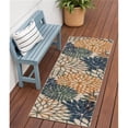 thumbnail image 1 of HomeRoots 548024 6 ft. Blue Green & Orange Floral Indoor & Outdoor Runner Rug, 1 of 1