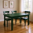 thumbnail image 1 of HomeRoots 548919 60 in. Dark Green Solid Wood Dining Table, 1 of 1