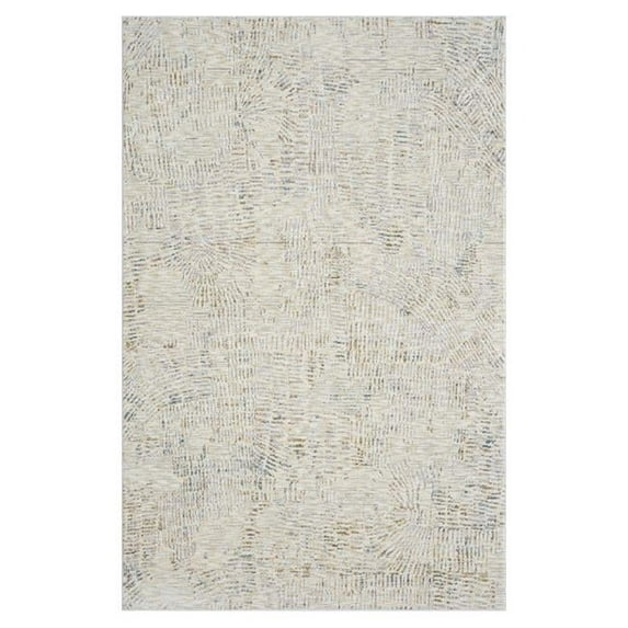 HomeRoots 549985 9 x 12 ft. Ivory & Grey Abstract Rectangle Area Rug