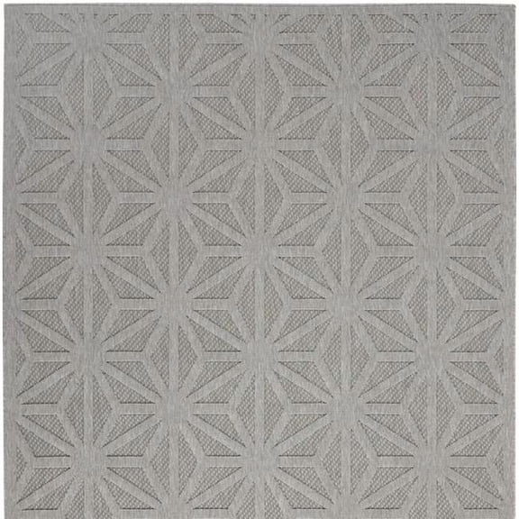 HomeRoots 550513 6 x 9 ft. Light Gray & Gray Geometric Indoor & Outdoor Rectangle Area Rug