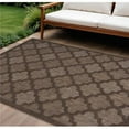 thumbnail image 1 of HomeRoots 551365 9 x 12 ft. Dark Brown & Light Brown Trellis Indoor & Outdoor Rectangle Area Rug, 1 of 1