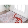thumbnail image 1 of HomeRoots 551779 3 x 5 ft. Red & White Abstract Non Skid Rectangle Machine Woven Area Rug, 1 of 1