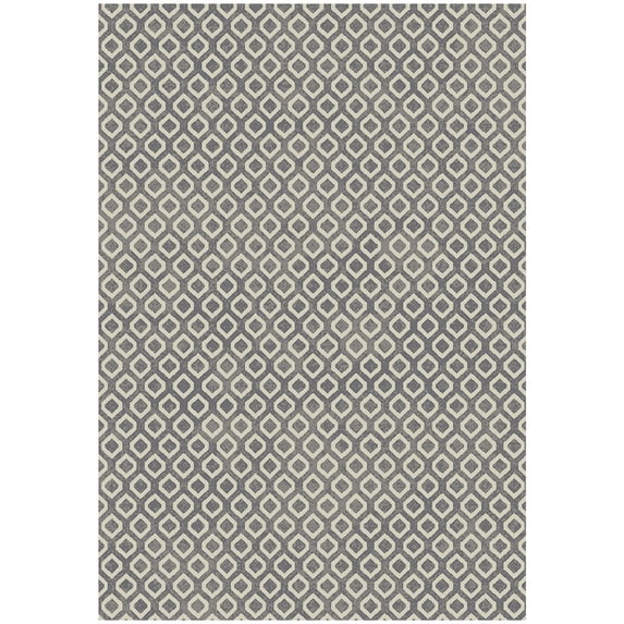 HomeRoots 552161 8 x 10 ft. Beige & Grey Geometric Rectangle Area Rug