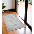 thumbnail image 1 of HomeRoots 553848 3 x 5 ft. Gray & Silver Abstract Rectangle Machine Woven Area Rug, 1 of 1