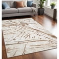 thumbnail image 1 of HomeRoots 553860 5 x 8 ft. Ivory & Brown Abstract Rectangle Machine Woven Area Rug, 1 of 1