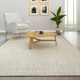 thumbnail image 1 of HomeRoots 554438 5 x 7 ft. Grey & Ivory Wool Checkered Hand Tufted Rectangle Area Rug, 1 of 11
