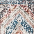 thumbnail image 1 of HomeRoots 555356 2 x 3 ft. Teal, Taupe & Rust Geometric Distressed Rectangle Area Rug with Fringe, 1 of 4