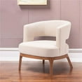 thumbnail image 1 of HomeRoots 556470 27 in. Beige & Brown Fabric & Wood Arm Chair, 1 of 1