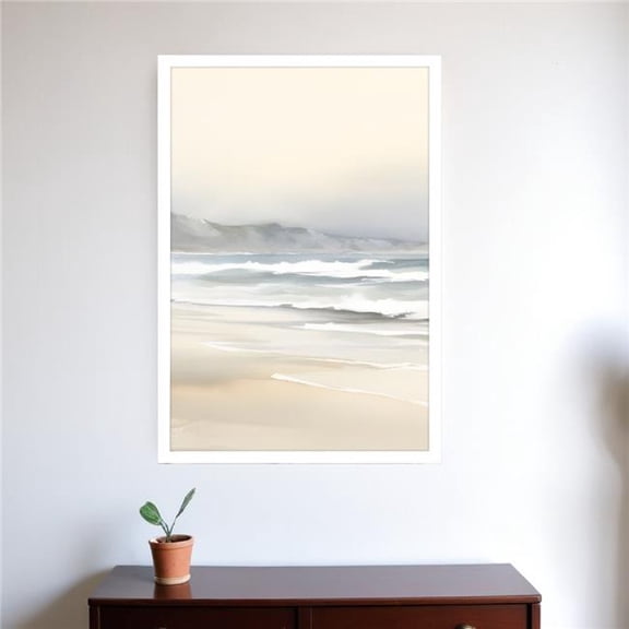 HomeRoots 558203 Ocean Breeze I White Framed Wall Art