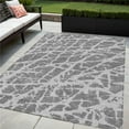thumbnail image 1 of HomeRoots 559257 5 x 8 ft. Charcoal Abstract Washable Non Skid Indoor Outdoor Rectangle Machine Woven Area Rug, 1 of 1