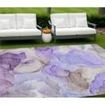 thumbnail image 1 of HomeRoots 559530 9 x 12 ft. Gray & Purple Abstract Washable Non Skid Indoor Outdoor Rectangle Machine Woven Area Rug, 1 of 1