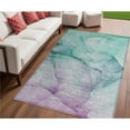 thumbnail image 1 of HomeRoots 559788 5 x 8 ft. Green Abstract Washable Non Skid Indoor Outdoor Rectangle Machine Woven Area Rug, 1 of 1