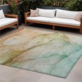 thumbnail image 1 of HomeRoots 559845 9 x 12 ft. Teal Abstract Washable Non Skid Indoor Outdoor Rectangle Machine Woven Area Rug, 1 of 1
