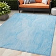 thumbnail image 1 of HomeRoots 559852 5 x 8 ft. Blue Abstract Washable Non Skid Indoor Outdoor Rectangle Machine Woven Area Rug, 1 of 1