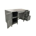 thumbnail image 1 of 56" Gray Metal Computer Desk With Three Drawers, 1 of 7