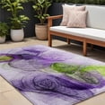 thumbnail image 1 of HomeRoots 560026 9 x 12 ft. Purple Abstract Washable Non Skid Indoor Outdoor Rectangle Machine Woven Area Rug, 1 of 1