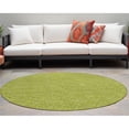 thumbnail image 1 of HomeRoots 560033 8 ft. Round Moss Green Round Geometric Washable Non Skid Indoor Outdoor Machine Woven Area Rug, 1 of 1