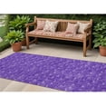 thumbnail image 1 of HomeRoots 560113 8 ft. Runner Purple Geometric Washable Non Skid Indoor Outdoor Runner Machine Woven Rug, 1 of 1