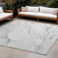 thumbnail image 1 of HomeRoots 560163 8 x 10 ft. Gray Abstract Washable Non Skid Indoor Outdoor Rectangle Machine Woven Area Rug, 1 of 1