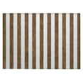 thumbnail image 1 of HomeRoots 560816 2 x 3 ft. Chocolate Striped Washable Non Skid Indoor Outdoor Rectangle Machine Woven Area Rug, 1 of 1
